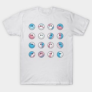 Mini Smiley Faces Bundle - Trans Pride T-Shirt